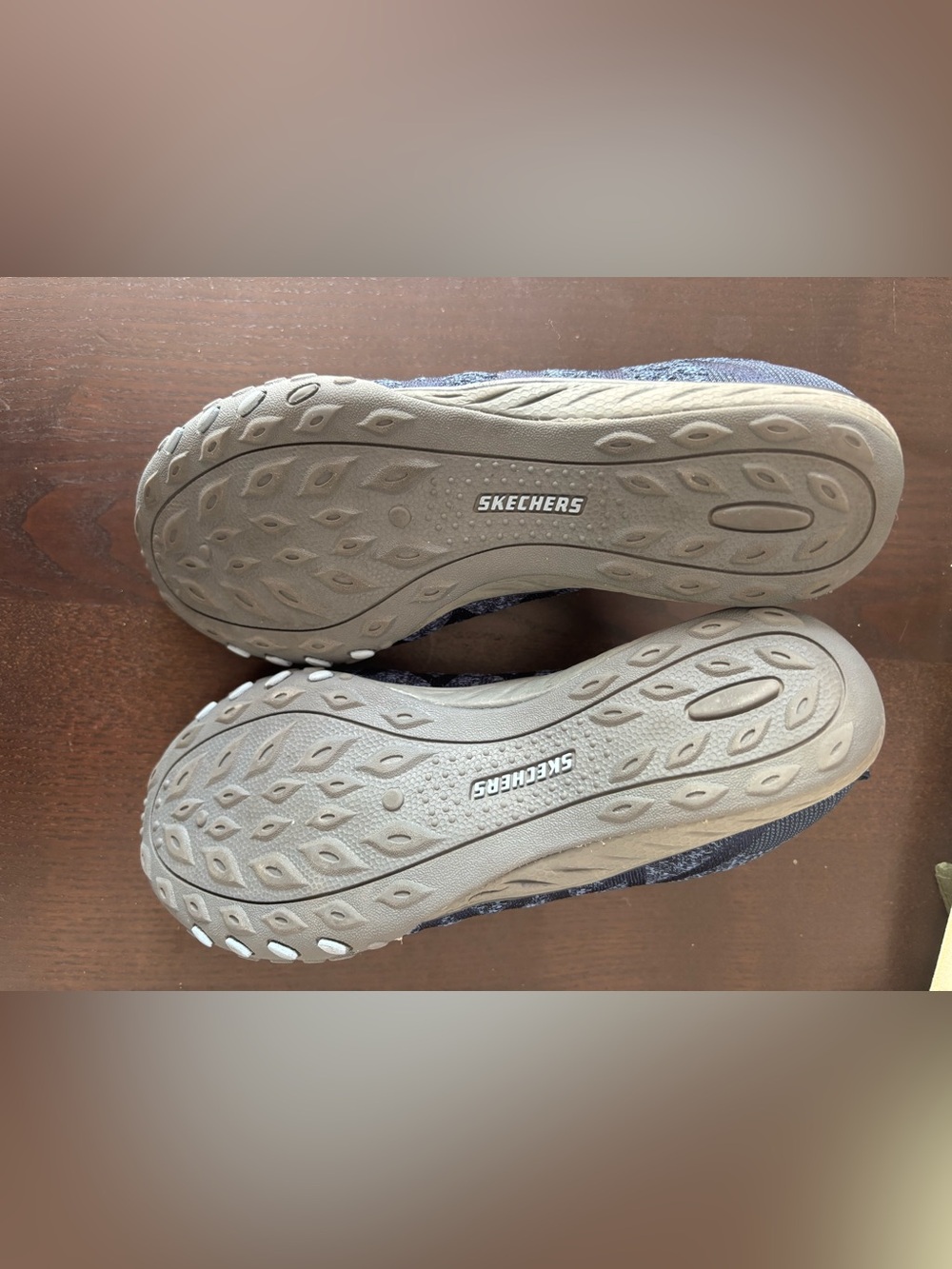 Skechers Navy Slip-On Knit Sneakers with Elastic Laces - Picture 2 of 3